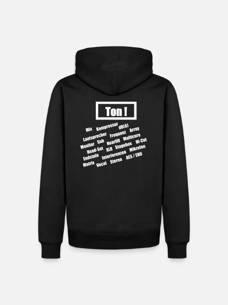 Tontechniker Wortschatz - Männer Premium Bio Hoodie - Schwarz