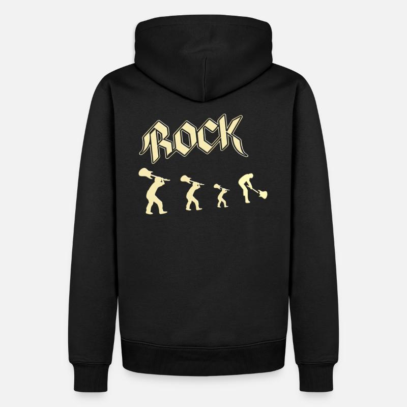 rock - Sweat à capuche Premium bio Homme - noir