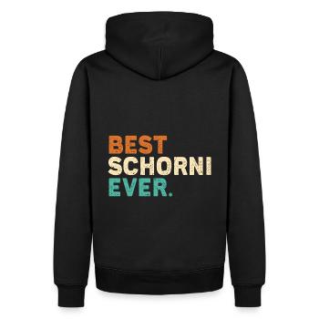 Schorni Schornsteinfeger Lustige Sprüche Geschenk - Männer Premium Bio Hoodie - Schwarz - Hinten - Nico (187cm)