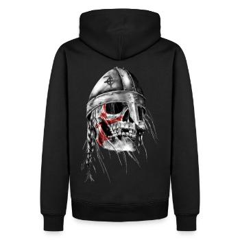 Viking Skull - Men’s Premium Organic Hoodie - black - Back - Nico (187cm)