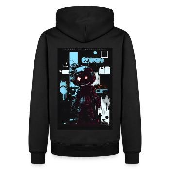 Robot Graffiti Design par ART8NS Art ON Streetwear - Sweat à capuche Premium bio Homme - noir - Dos - Nico (187cm)