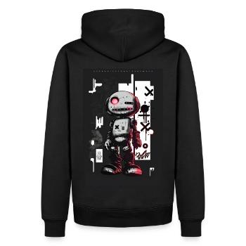 Robot Graffiti Design par ART8NS Art ON Streetwear - Sweat à capuche Premium bio Homme - noir - Dos - Nico (187cm)