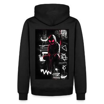 S. Man Graffiti Design par ART8NS Art ON Streetwear - Sweat à capuche Premium bio Homme - noir - Dos - Nico (187cm)