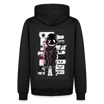Robot by ART8NS - Art ON Streetwear - Men’s Premium Organic Hoodie - black - Back - Nico (187cm)