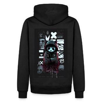 Panda par ART8NS - Art ON Streetwear - Sweat à capuche Premium bio Homme - noir - Dos - Nico (187cm)