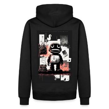 Robot by ART8NS - Art ON Streetwear - Men’s Premium Organic Hoodie - black - Back - Nico (187cm)