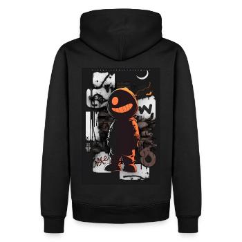 Robot by ART8NS - Art ON Streetwear - Men’s Premium Organic Hoodie - black - Back - Nico (187cm)