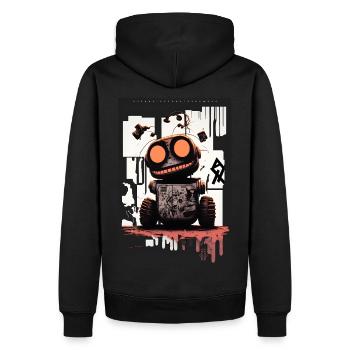 Robot by ART8NS - Art ON Streetwear - Men’s Premium Organic Hoodie - black - Back - Nico (187cm)