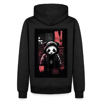 Panda by ART8NS - Art ON Streetwear - Männer Premium Bio Hoodie - Schwarz - Hinten - Nico (187cm)