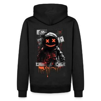 Robot by ART8NS - Art ON Streetwear - Männer Premium Bio Hoodie - Schwarz - Hinten - Nico (187cm)