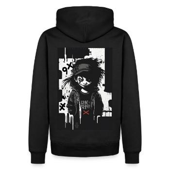 Bad Girl by ART8NS - Art ON Streetwear - Men’s Premium Organic Hoodie - black - Back - Nico (187cm)