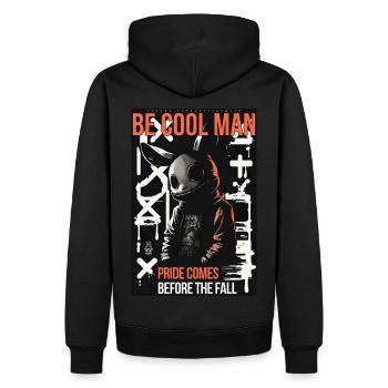 Hochmut par ART8NS - Art ON Streetwear - Sweat à capuche Premium bio Homme - noir - Dos - Nico (187cm)