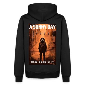 Une journée ensoleillée par ART8NS - Art ON Streetwear - Sweat à capuche Premium bio Homme - noir - Dos - Nico (187cm)