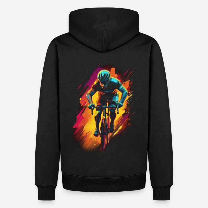 Radfahren - Männer Premium Bio Hoodie - Schwarz