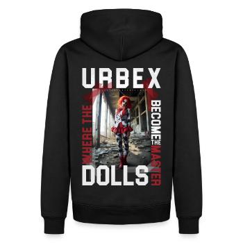 Poupées Urbex by ART8NS - Art ON Streetwear - Sweat à capuche Premium bio Homme - noir - Dos - Nico (187cm)