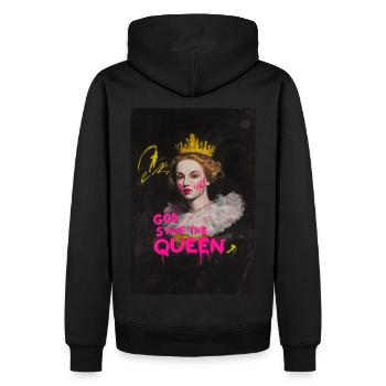 Baroque Pop-Art Painting Of Save The Queen - Männer Premium Bio Hoodie - Schwarz - Hinten - Nico (187cm)