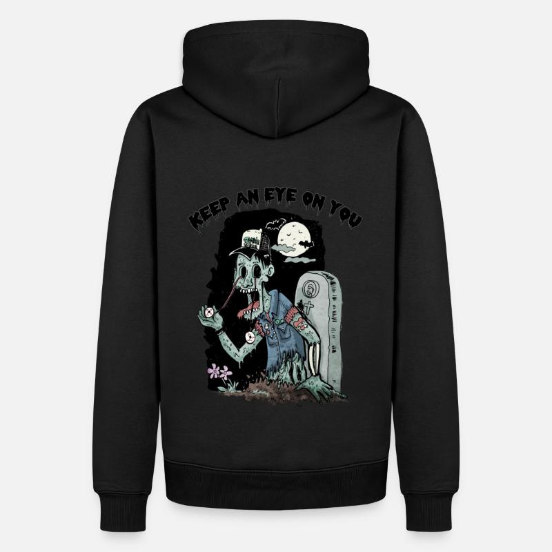 keep an eye on you - Männer Premium Bio Hoodie - Schwarz