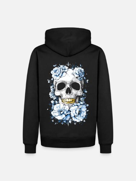 Skull gold - Men’s Premium Organic Hoodie - black