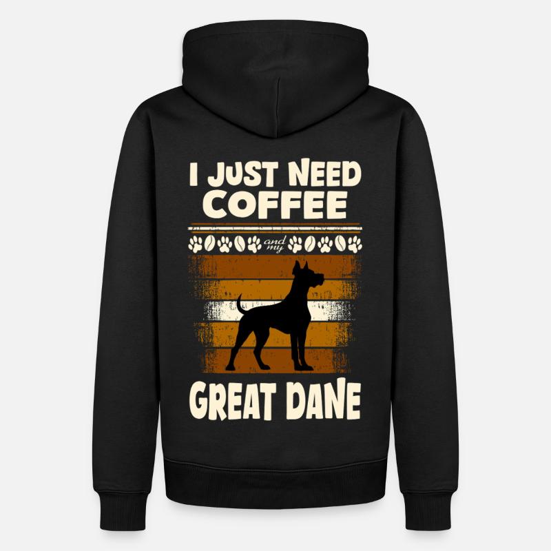 Café Great Dane - Sweat à capuche Premium bio Homme - noir