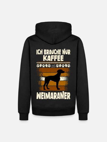 Weimaraner coffee - Men’s Premium Organic Hoodie - black