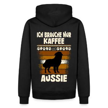 Berger australien australien - Sweat à capuche Premium bio Homme - noir - Dos - Nico (187cm)