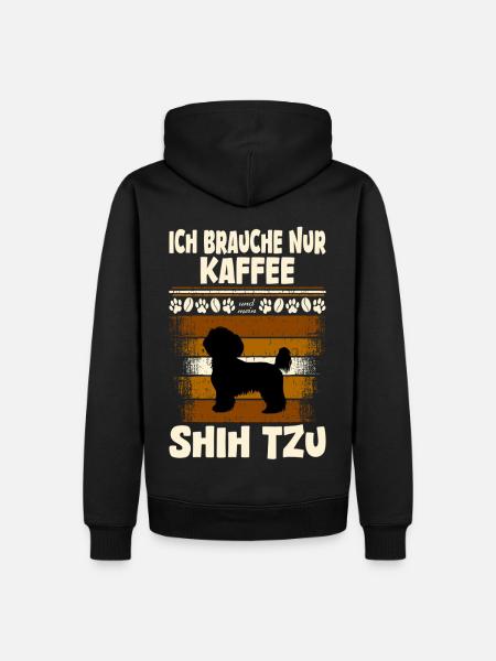 shih tzu - Men’s Premium Organic Hoodie - black