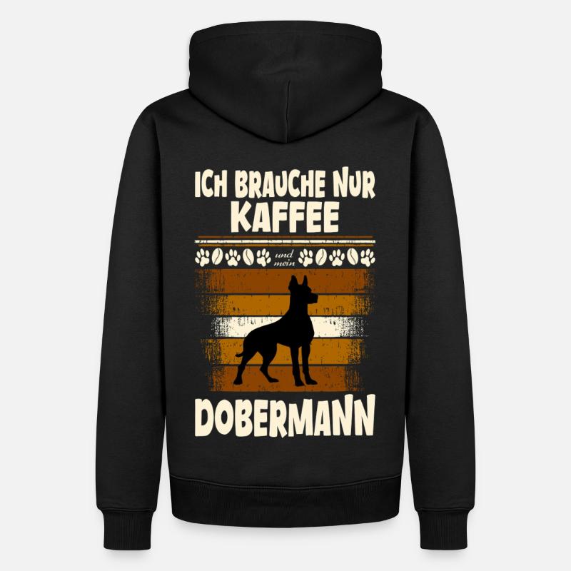 Dobermann - Männer Premium Bio Hoodie - Schwarz