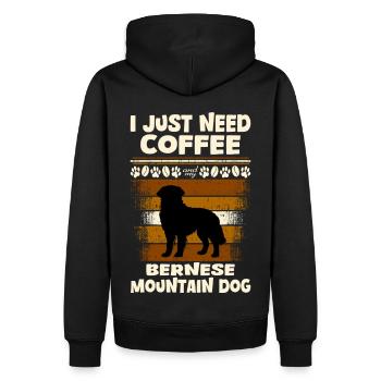 Bernese Mountain Dog - Men’s Premium Organic Hoodie - black - Back - Nico (187cm)