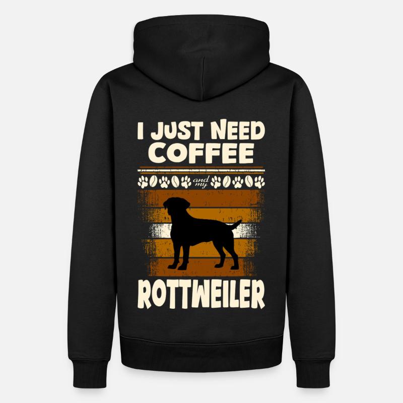 Café Rottweiler - Sweat à capuche Premium bio Homme - noir