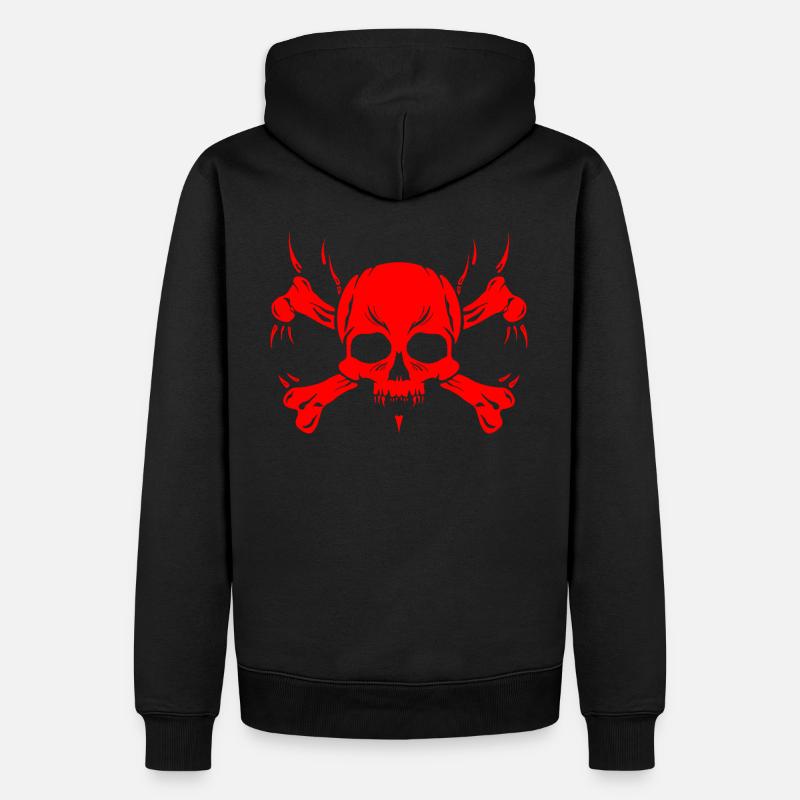 Crâne - Sweat à capuche Premium bio Homme - noir