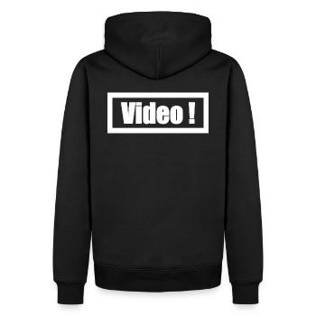 Video - Männer Premium Bio Hoodie - Schwarz - Hinten - Nico (187cm)