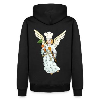 Angel Cook Heavenly Cooking Cook Cooks Cooking Coast - Men’s Premium Organic Hoodie - black - Back - Nico (187cm)