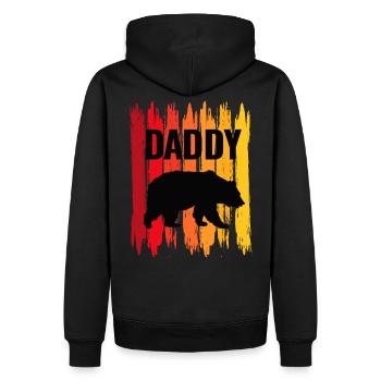 Meilleur papa ours papa daddy cool cadeau papa - Sweat à capuche Premium bio Homme - noir - Dos - Nico (187cm)