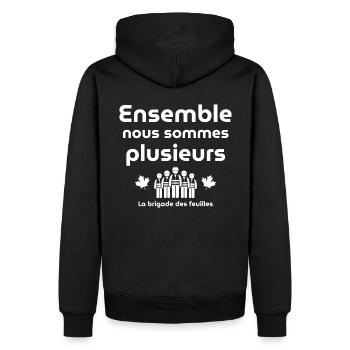 agent d'entretien, voirie, les municipaux - Sweat à capuche Premium bio Homme - noir - Dos - Nico (187cm)