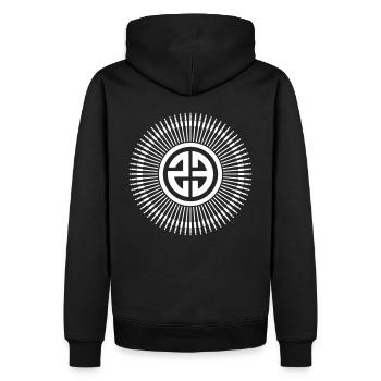 tekno 23 - Sweat à capuche Premium bio Homme - noir - Dos - Nico (187cm)