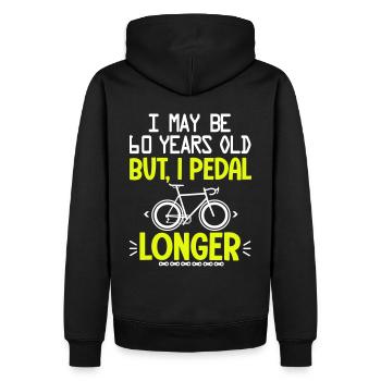 60 years old anniversary cycling 60 th - Men’s Premium Organic Hoodie - black - Back - Nico (187cm)