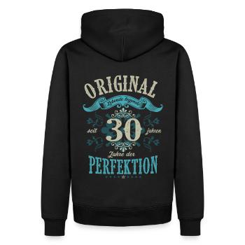 seit 30 Jahren lebende legende geschenk zum 30 - Männer Premium Bio Hoodie - Schwarz - Hinten - Nico (187cm)