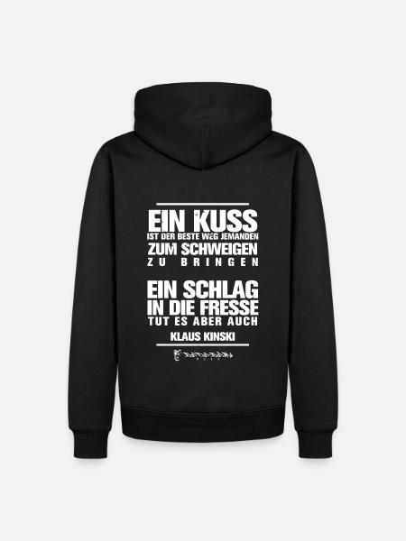 Kinski mein Held - Männer Premium Bio Hoodie - Schwarz