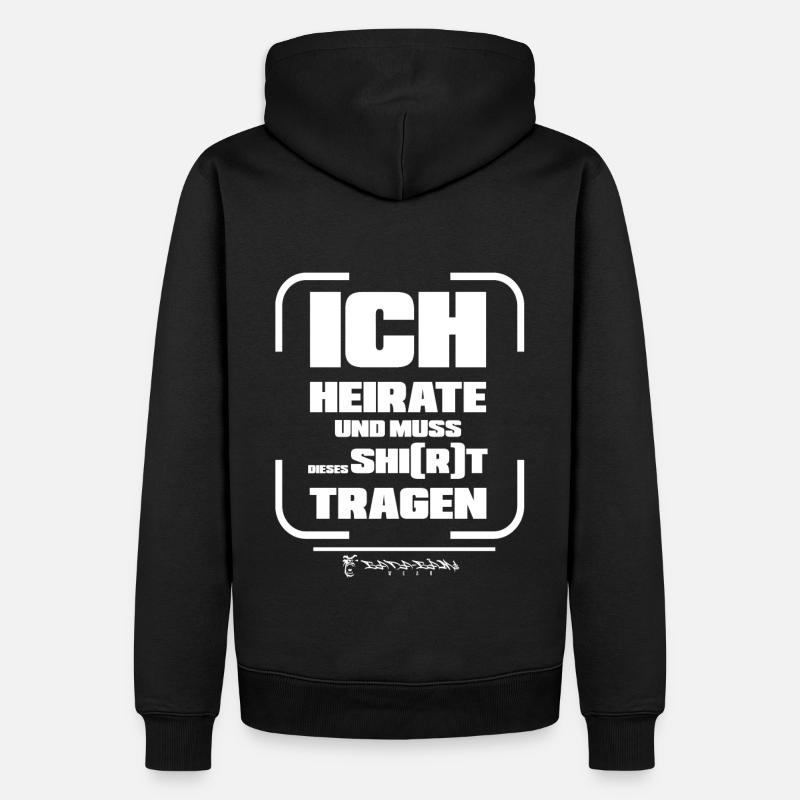Jungeselle: Ich heirate... - Männer Premium Bio Hoodie - Schwarz