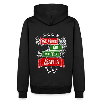 Cooler Weihnachtsspruch Witzig Geschenk Idee - Männer Premium Bio Hoodie - Schwarz - Hinten - Nico (187cm)