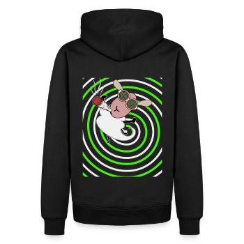 Mouton Stoner - Sweat à capuche Premium bio Homme - noir - Dos - Nico (187cm)