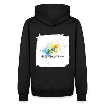 Designs for World Peace Dove - Men’s Premium Organic Hoodie - black - Back - Nico (187cm)