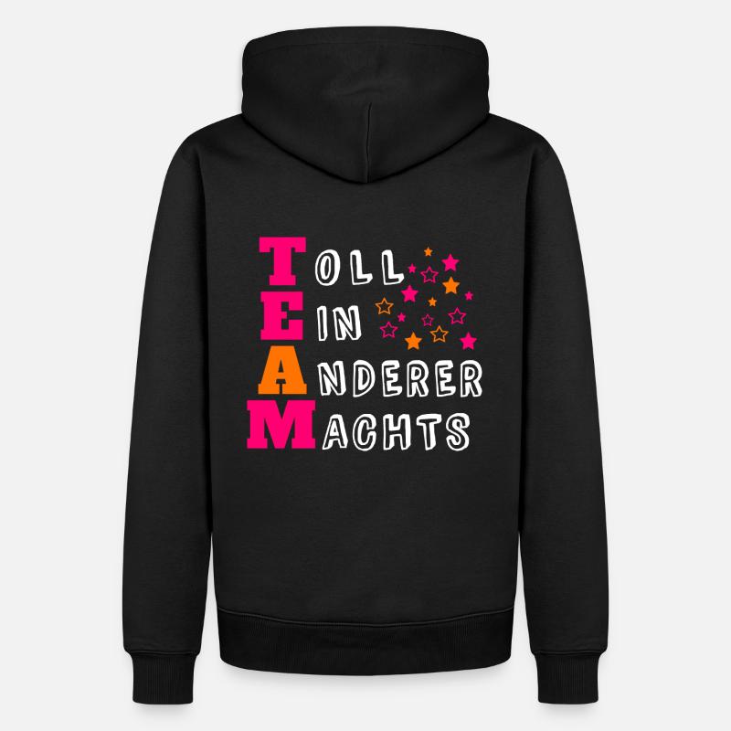 Team - Männer Premium Bio Hoodie - Schwarz