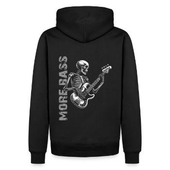 Crâne de squelette avec guitare basse et basse Saying More - Sweat à capuche Premium bio Homme - noir - Dos - Nico (187cm)
