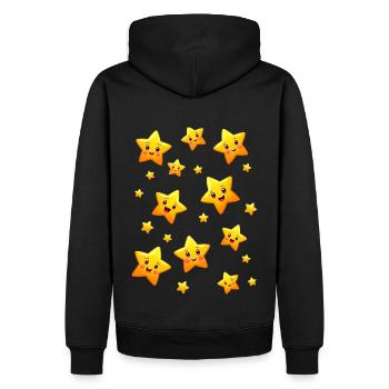 Costume d’étoile Pyjama Ciel étoilé Carnaval - Sweat à capuche Premium bio Homme - noir - Dos - Nico (187cm)