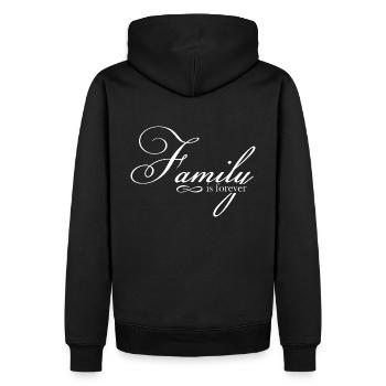 La famille est éternelle - Sweat à capuche Premium bio Homme - noir - Dos - Nico (187cm)