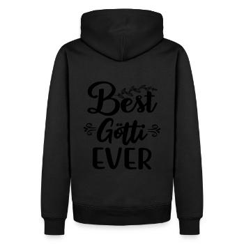 Bester Götti der Welt Patenonkel Schweiz Taufgötti - Männer Premium Bio Hoodie - Schwarz - Hinten - Nico (187cm)