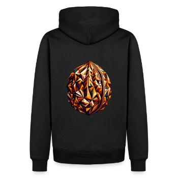 Écrou géométrique abstrait - Design de couleur - Sweat à capuche Premium bio Homme - noir - Dos - Nico (187cm)