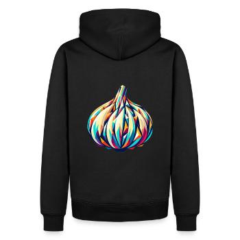 Ail géométrique coloré : Art abstrait de la mosaïque - Sweat à capuche Premium bio Homme - noir - Dos - Nico (187cm)