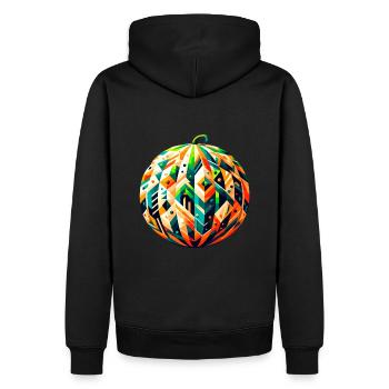 Melon géométrique : l’art esthétique Low-Poly - Sweat à capuche Premium bio Homme - noir - Dos - Nico (187cm)